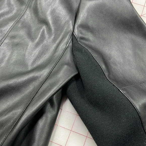 BAGATELLE Faux Leather & Suede Waterfall Minimalist Rib SLV Urban Chic Jacket 2X - Picture 11 of 16